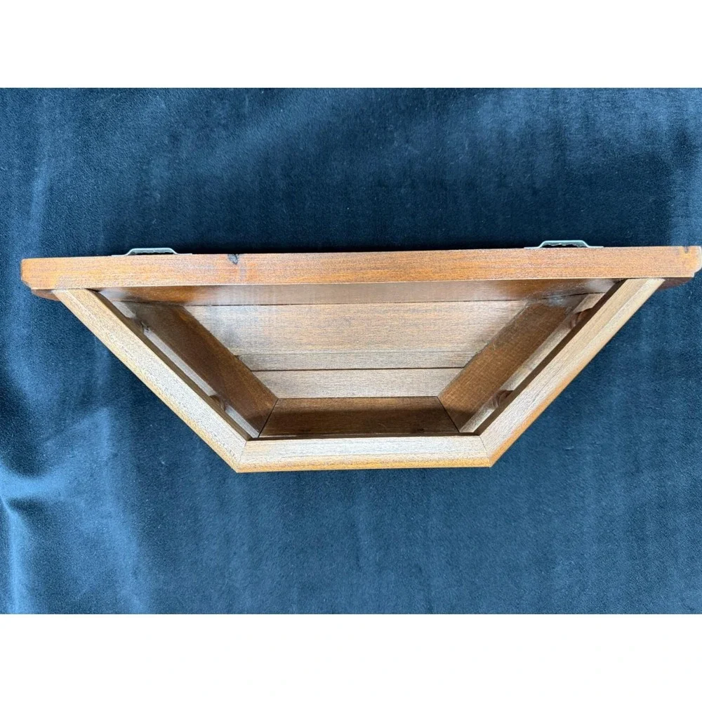 Vtg Wooden Spindle Wall Display Shelf  Knick Knack Rack Plate Display 80s 90s